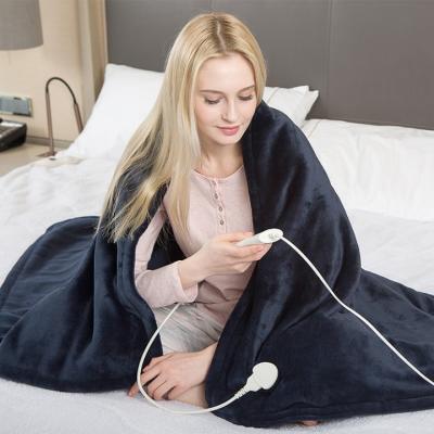 China Guangdong Wholesale 2022 Winter Anti Dust Mite Heated Throw Blankets British Queen Size Gray 240V Warm Electric Blanket For Winter Bed for sale