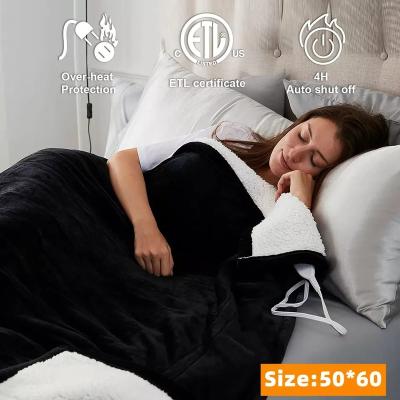 China Anti Dust Mites Heated Blankets , Machine Washable Soft And Comfortable Electric Blanket Quick Heating Spray With Hand Controller for sale