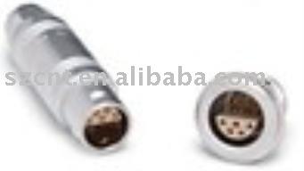 China Stair-stepping half-moon 10pin connector (LEMO S series) CNT7-FFA & TIME for sale