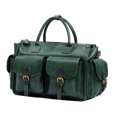 China Fashion / Duffel Vintage Duffle Weekend Genuine Leather Traveling Tote Bags For Women for sale