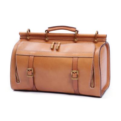 China Fashion / Vintage Large Capacity Duffel Bag Genuine Leather Waterproof Duffel Bag Sports Gym Travel Duffel Bag for sale