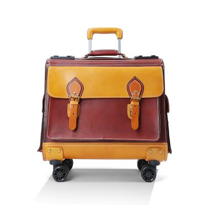 China Fashion / Vintage 23 Inch Fashionable Trolley Suitcase Carry On Hand Cabin Traveling Case Luggage Bags for sale