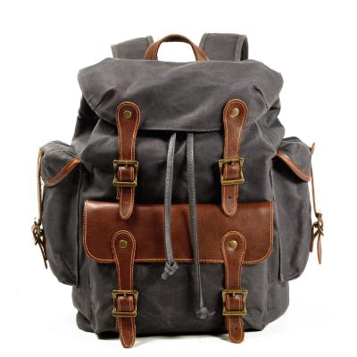 China Anti-theft Mens Canvas Vintage Backpack For Men, Travel Laptop Backpack Bookbag Backpack Large for sale