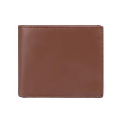 China Vintage Genuine Leather Men's Wallet Custom RFID Mens Wallet Rfid Blocking Classic Bi-fold Wallet for sale