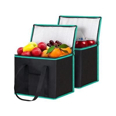 China Waterproof Custom Insulated Boxes Cooler Bag Outdoor Non Woven Picnic Food Cooler Bag for sale