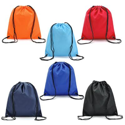 China High Quality Cheap Eco Friendly Custom Logo Printed Nylon Drawstring Backpack Bags for sale