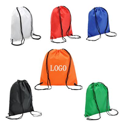 China Eco-friendly Drawstring Backpack Bags Wholesale Promotional High Quality Cheap Reusable Recycled Design And Polyester Accpect OEM Brand for sale