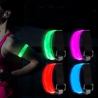 China China Wholesale LED Nylon Flashing Lights Running Reflective Armband With Usb Rechargeable Battery Optional for sale