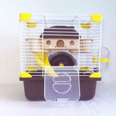 China Breathable New Hamster Castle Cage Villa Luxury Pet Supplies Play Double-Layer Cage for sale