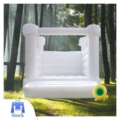 China Ourdoor Inflatable Toys Fast Delivery Inflatable Toddler Bounce House White White Color Bouncy Castle In Running Ready To Ship for sale