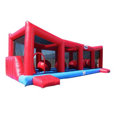 China Inflatable Games Commercial Grade Inflatable Sport Ourdoor RTS Toys RTS Inflatable Obstacle Course Cloth Balls And Inflatable Climbing Wall for sale