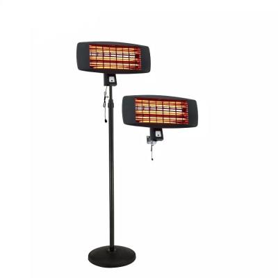 China Quartz Height Adjustable Waterproof Commercial Home Stand Heater 650W 1300W 2000W Outdoor Electric Patio Stored Infrared Heater View for sale