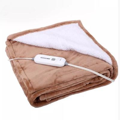 China » Washable Soft Plush 50X60 Sherpa Flannel Eelecric Heated Throw Blanket With Fast Heating for sale