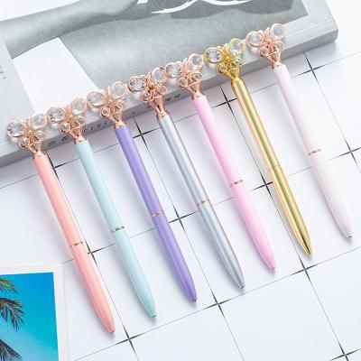 China Promotional Personalized Crystal Diamond Butterfly Rhinestone Metal Ballpoint Pen for sale