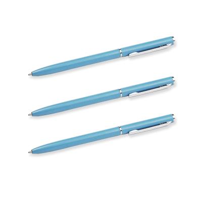 China Portable Wholesale Blue Advertising Promotional Twist Ballpoint Pens for sale