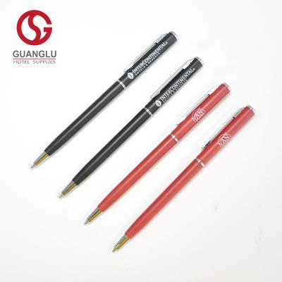 China Promotional Plastic Twist Action Hotel Logo Ballpen OEM ODM Twist for sale