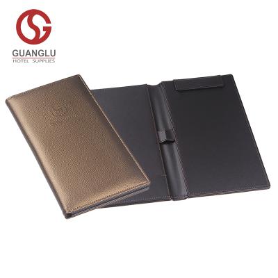 China With Pen Slot Best Quality PU Leather Bill Folder Folder With Pen Slot for sale