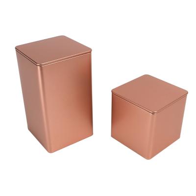 China Food Square  Pack Gift Metal Packaging  Tin Box For Tea for sale