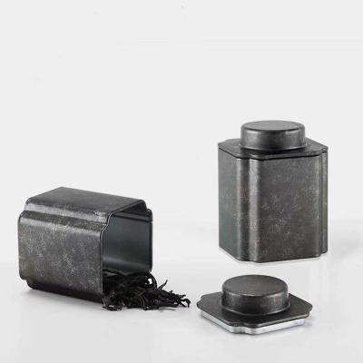 China Food Wholesale metal storage tinplate box can tin jar tank for tea packaging for sale