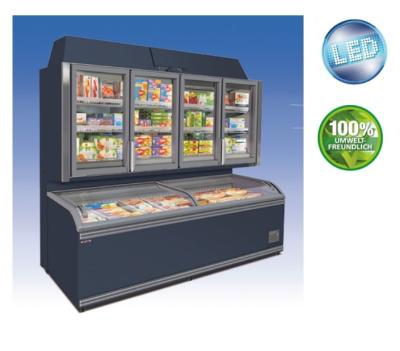 China Double-temperature Commercial Refrigeration Equipment Supermarket Combi Freezer for sale