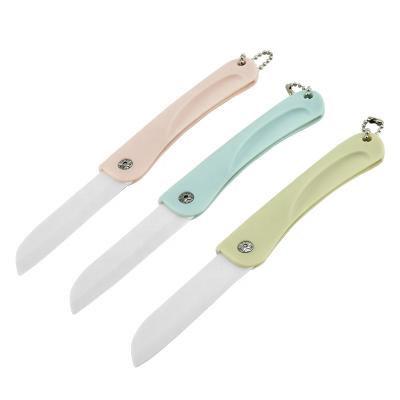 China Sustainable Factory Directly Supply Ceramic Fruit Folding Vegetable Paring Knife for sale