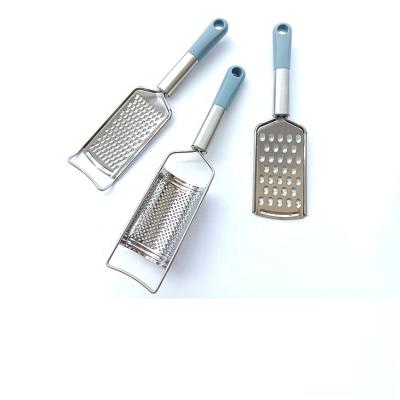 China 2021 Viable New Stainless Steel And PP Handle Vegetable Grater Carrot Grater Cheese Grater for sale