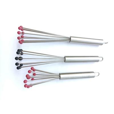 China OEM Wholesale 26cm High Standard Stainless Steel Egg Beater Viable Handheld Beater for sale