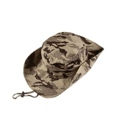 China Summer Wide Visor Brim Camouflage Cotton Bucket Hat Fashion Design Women Unisex Outdoor Cowboy Men Wide Bucket Hat for sale