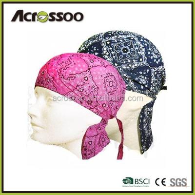 China Custom 100% Cotton Skull Bandana /Motorcycle Motorcycle Biker Pirate Do Rag Headwear Bandana for sale