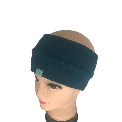 China Logo Soft Wool Acrylic Knitted Solid Color Fashion Sports Custom Womens Headband Elastic Soft Lightweight Outdoor Headband for sale