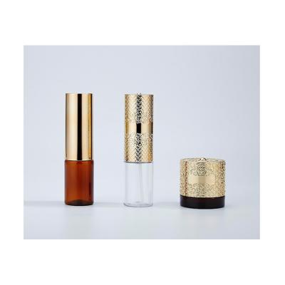 China Cosmetic Skin Care Set Customized Logo 120ml Gold Luxury Pump Bottles Cosmetic Packaging for sale