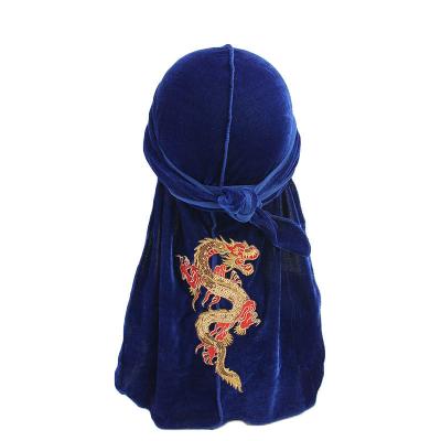 China Main Packing Low MOQ High Quality China Dragon Patton Durags Factory Wholesale Velet Durags For Adults for sale