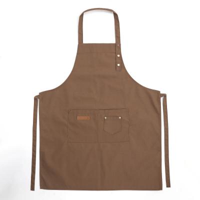 China Custom Customizable Aprons Logo Barber Baking Waist Cafe Apron Factory Sales Style Hot Anti-fouling Canvas Apron for sale