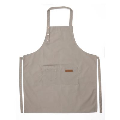 China Wholesale Cheap Price Anti-fouling Canvas Kitchen Apron Waterproof Oilproof Kitchen Cooking Apron for sale