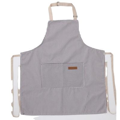 China New Design Fashion Apron Cheap Price Chef Apron High Quality Anti-fouling Apron Stripe Wholesale Reusable for sale