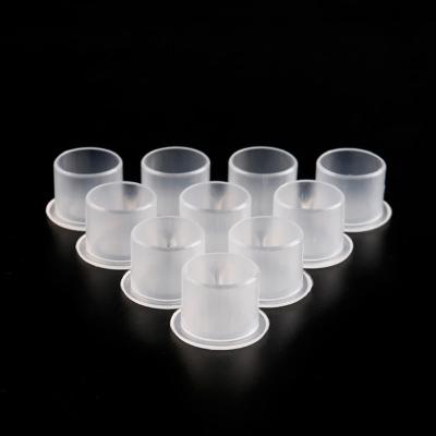 China 1000/Pack S/M/L Disposable Size White Plastic Disposable Ink Covers Microblading Permanent Makeup Clear Tattoo Ink Cups for sale