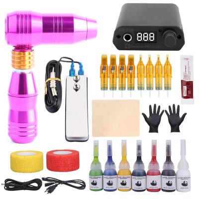 China Newest Convenient Wholesale All-in-one Complete Set of Beauty Tools Tattoo Pen Motor Machine Set Tattoo Equipments for sale