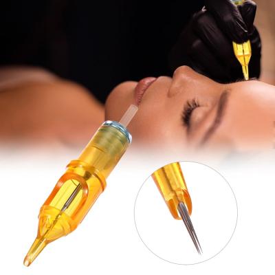 China Newest Permanent Professional Yellow Dragonfly 316 Stainless Steel Medical Disposable Tattoo Needles Cardridges For Tattoo Machine Pen for sale