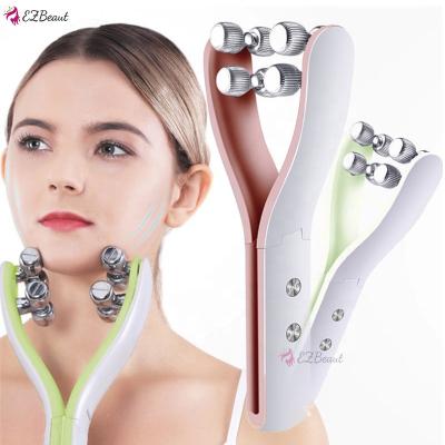 China Double Chin Tightening Wrinkle Faciar Massage Skin Rejuvenation Facial Lifting Device Beauty Instrument Slimming V Face Roller for sale