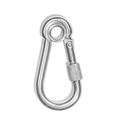 China Heavy Industry Marine Hardware Stainless Steel Outside Opening Safety Lock Carbine Snap Hook for sale