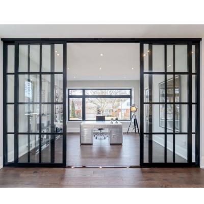 China Modern Popular Modern Offices Partition Glass Office Partition With Sliding Door for sale