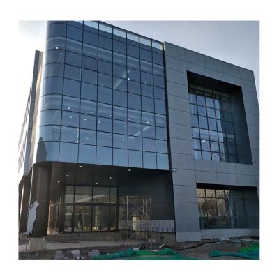 China Double panel curtain wall industrial triple glazed frame aluminum low e tempered insulated glass unit for building facade for sale