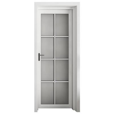 China 2020 new design factory wholesale price exterior swing door modern aluminum frosted glass single swing door bathroom doors for sale