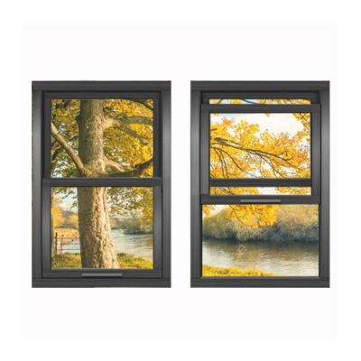 China Folding Modern Aluminum Vertical Screen Sash Window America Style Through Sliding Windows Double / Single Hung Windows for sale