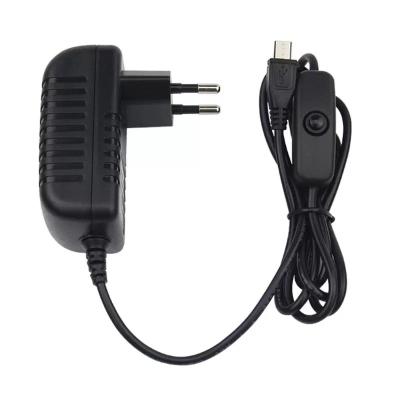 China For Raspberry Pi 2 3 B+ 4 Smart Home Control 5V 3A Power Supply Charger Micro AC USB Adapter Cable With On/Off Switch For Raspberry Pi 4 3 B Model B+ for sale