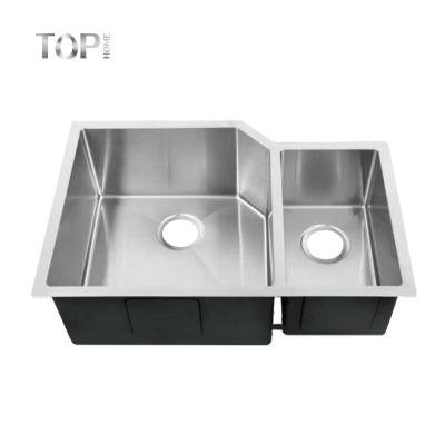 China Modern Low Price Double Two Bowls Kitchen Sinks Stainless Steel Washing Sink for sale