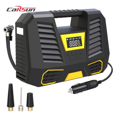 China CARSUN Multi-Funtion DC 12V Electric Car Compressor Inflator Tire Emergency Tools Portable Compressor Car Pump Inflator for sale