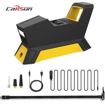 Chine Emergency Light CARSUN DC 12V Recharged Motorcycle Tire Inflator With SOS Function Car Air Compressor Pump à vendre