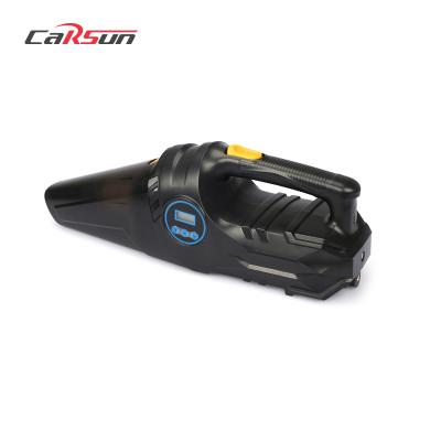 China CARSUN Multi-funtion 4 in 1 Portable Car Vacuum Cleaner with Digital Air Compressor PumpHigh Power 6000pa Vacuum Tire Inflator Handheld for sale