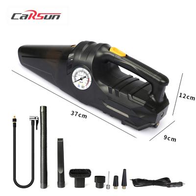 China CARSUN 4-in-1 Portable Car Vacuum Tire Inflator Multi-Funtion Portable Air Compressor with Digital Tire Pressure Gauge 12v DC Car Tire Inflator for sale